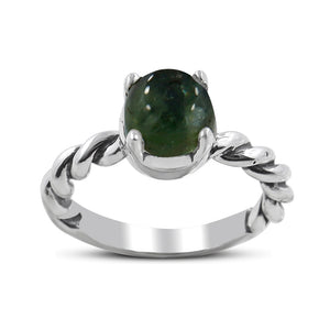 Rainbow Moonstone Silver Ring