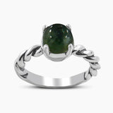 Rainbow Moonstone Silver Rings