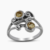 Natural Garnet Silver Rings