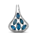 Blue Topaz 925 Sterling Silver Pendant