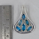 Blue Topaz 925 Sterling Silver Pendant