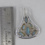 Blue Topaz Silver Pendant