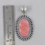 Pink Opal  Silver Pendant