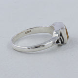 Natural Rainbow Moonstone Silver Ring