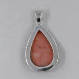 Pink Opal  Silver Pendant