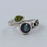 Labradorite, Mystic Quartz Gemstone Silver Ring