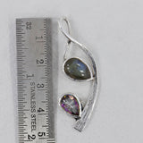 Rainbow Moonstone Silver Pendant