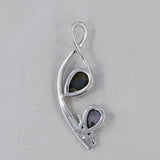 Rainbow Moonstone Silver Pendant