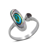 Abalone Shell Silver Ring