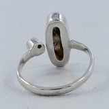 Abalone Shell Silver Ring