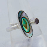 Abalone Shell Silver Ring