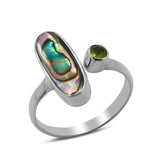 Abalone Shell Silver Ring