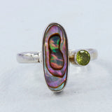 Abalone Shell Silver Ring