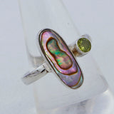 Abalone Shell Silver Ring