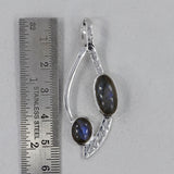 Dendritic Opal & Black Onyx Silver Pendant