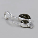 Dendritic Opal & Black Onyx Silver Pendant