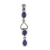 Natural Tanzanite 925 Silver Pendant