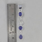 Natural Tanzanite 925 Silver Pendant