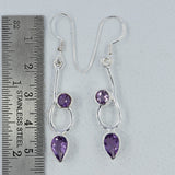 925 Silver Blue Topaz Earrings