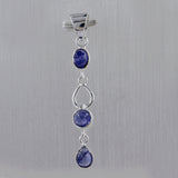 Natural Tanzanite 925 Silver Pendant