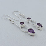 925 Silver Blue Topaz Earrings