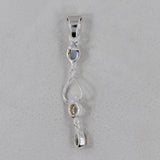 Natural Tanzanite 925 Silver Pendant