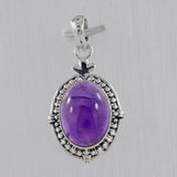 Amethyst Solid Silver Pendant