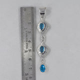 Blue Topaz 925 Silver Pendant