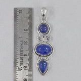 Natural Tanzanite Gemstone Silver Pendant