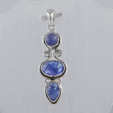 Natural Tanzanite Gemstone Silver Pendant