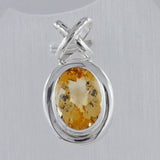 Golden Pyrite Silver Pendant