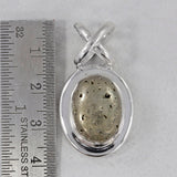 Golden Pyrite Silver Pendant