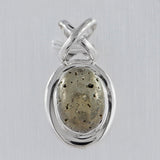 Golden Pyrite Silver Pendant