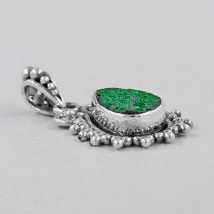 Green Uvarovite Silver Pendants