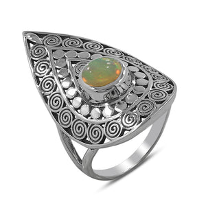 Ethiopian Opal 925 Silver Rings