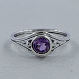 Natural Amethyst Sterling Silver Ring