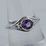 Natural Amethyst Sterling Silver Ring