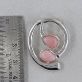 Pink Opal 925 Silver Pendant