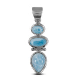 Blue Larimar 925 Silver Pendant