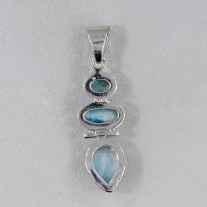 925 Sterling Silver Larimar Pendants