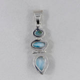 Blue Larimar 925 Silver Pendant