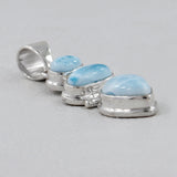 Blue Larimar Sterling Silver Pendant