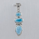 Blue Larimar Sterling Silver Pendant