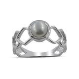 Rainbow Moonstone Sterling Silver Ring