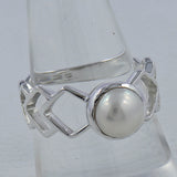 Rainbow Moonstone Sterling Silver Ring