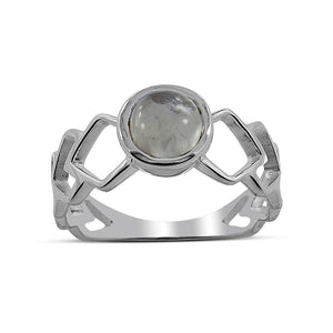 Rainbow Moonstone Silver Rings