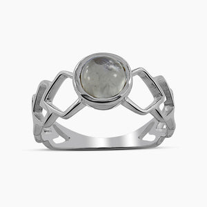 Rainbow Moonstone Silver Rings