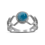 Rainbow Moonstone Sterling Silver Ring