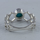 Rainbow Moonstone Sterling Silver Ring