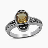 Natural Garnet Silver Rings